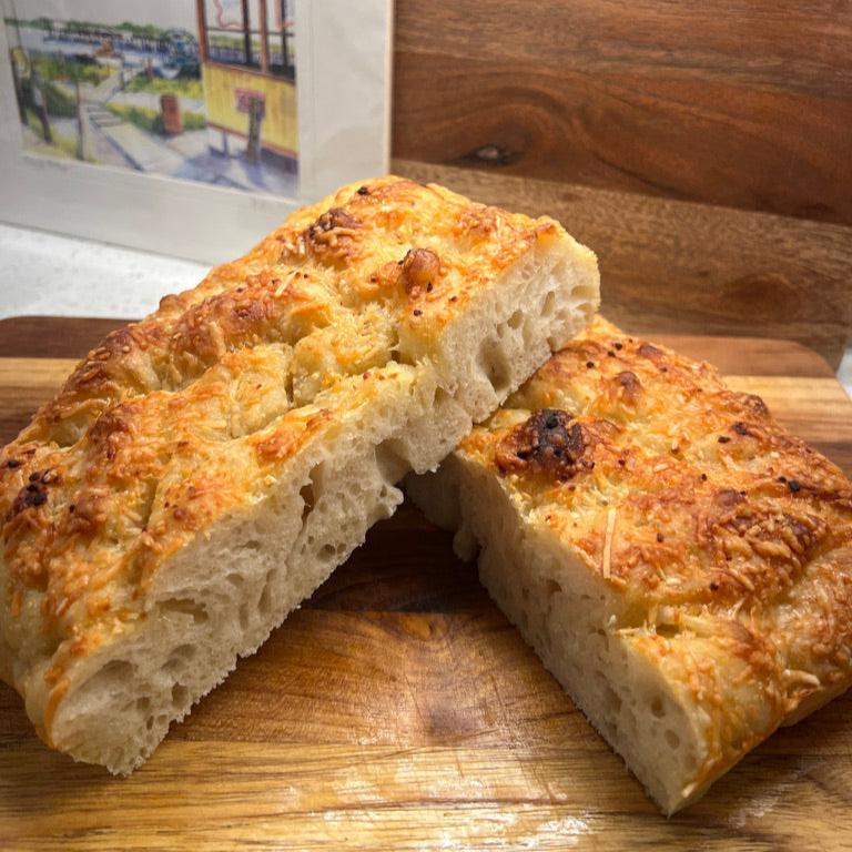 Garlic Parmesan Sourdough Focaccia